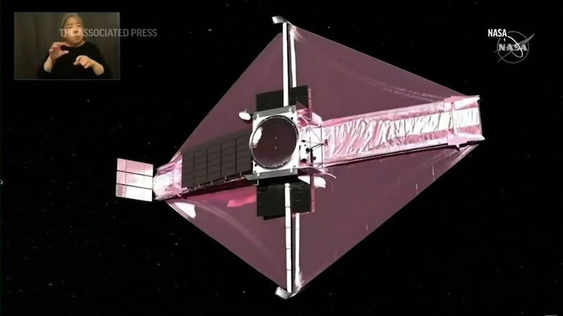 Teleskop Jamese Webba se dostal do Lagrangeova bodu 1,5 milionu kilometrů od Země